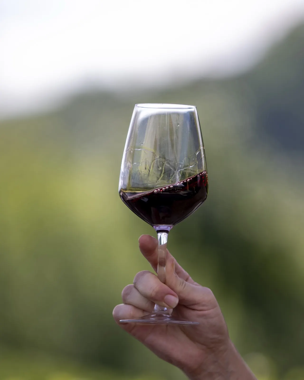 Glas Rotwein